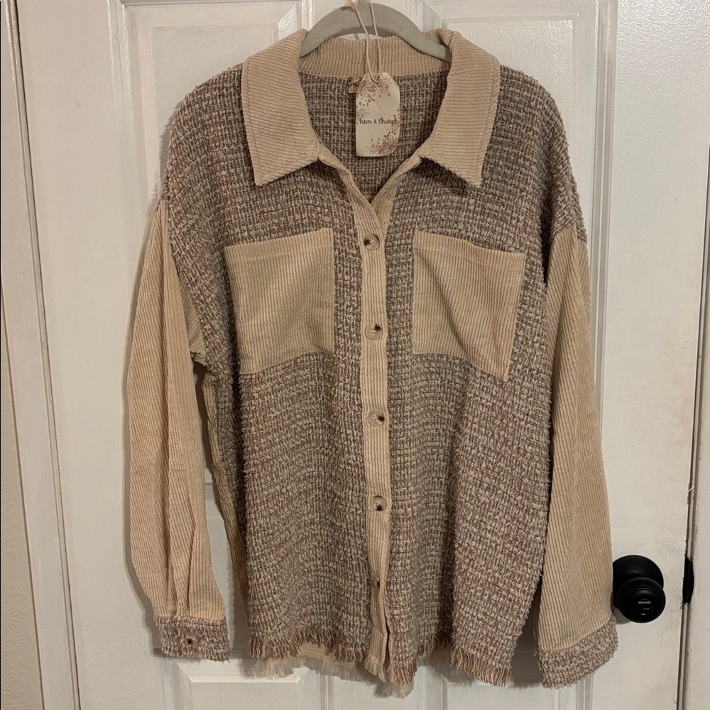 Hem & Thread Shacket Top - Picture 3 of 8